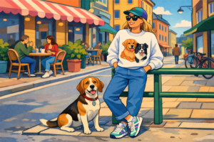 Så stylar du en sweatshirt med hundtryck - blog image about sweatshirt med hundtryck