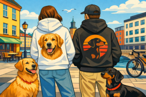 Personlig hoodie eller färdig hunddesign? - blog image about personlig hoodie med hundmotiv