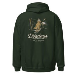 Skiing | Hoodie i forest green från Dogdays