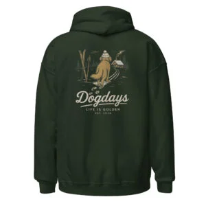 Skiing | Hoodie i forest green från Dogdays