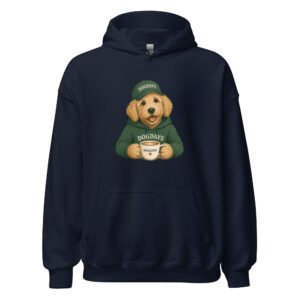 Coffe? | Hoodie i navy från Dogdays