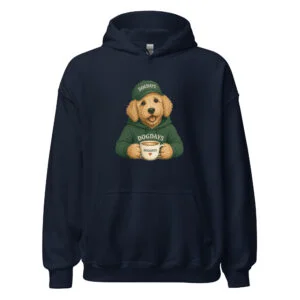Coffe? | Hoodie i navy från Dogdays