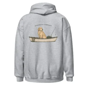 Golden fishing | Hoodie i sport grey från Dogdays