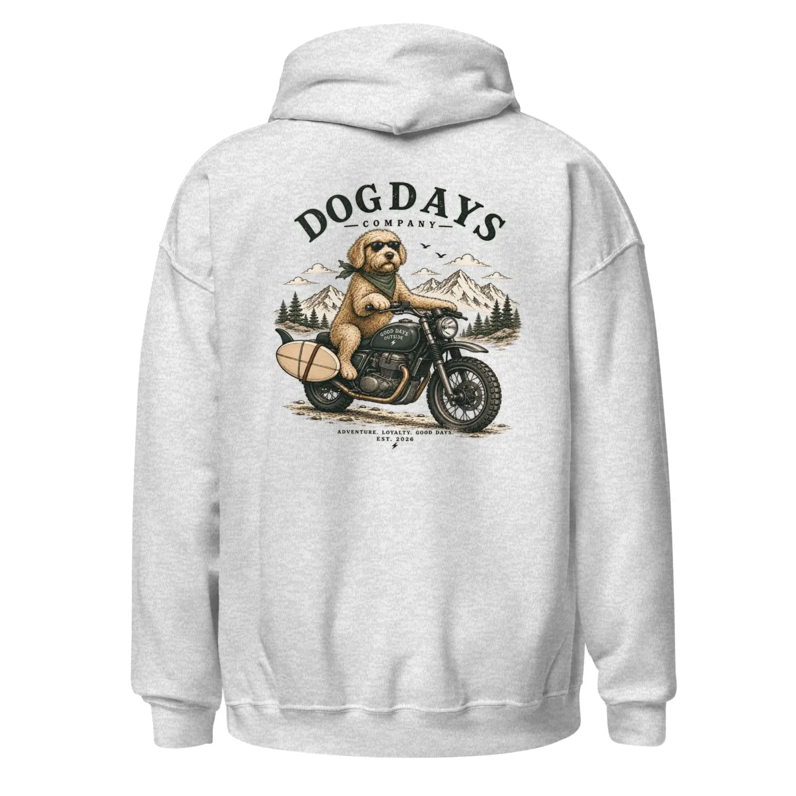 Biker | Hoodie i ash från Dogdays