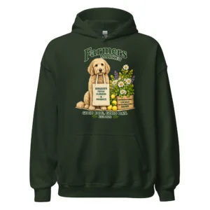 Farmers market | Hoodie i forest green från Dogdays