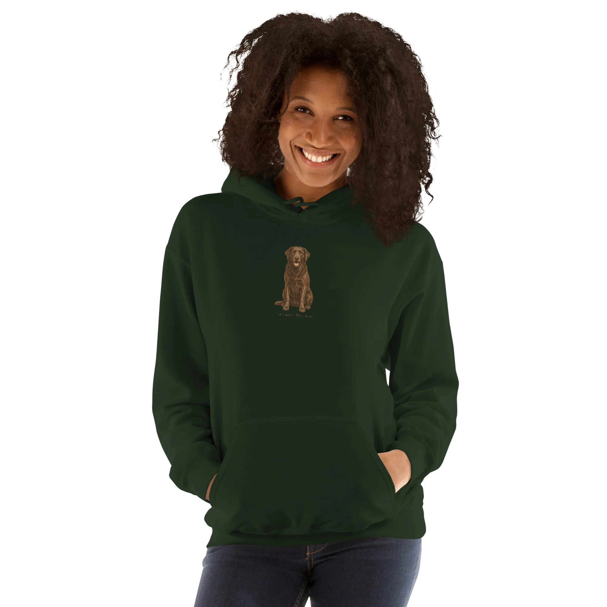 Labrador | Hoodie i forest green från Dogdays
