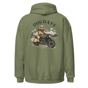 Biker | Hoodie i military green från Dogdays
