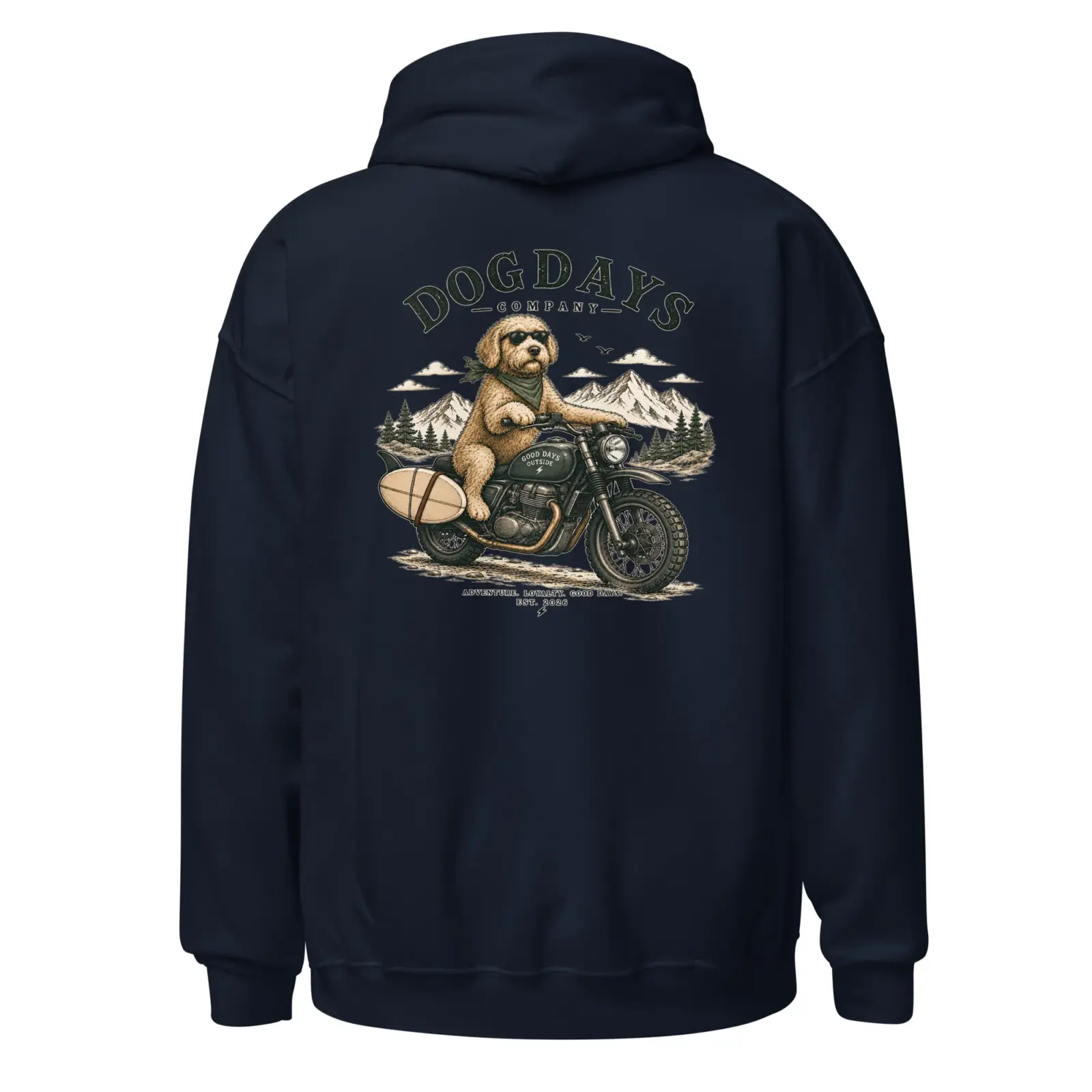 Biker | Hoodie i navy från Dogdays