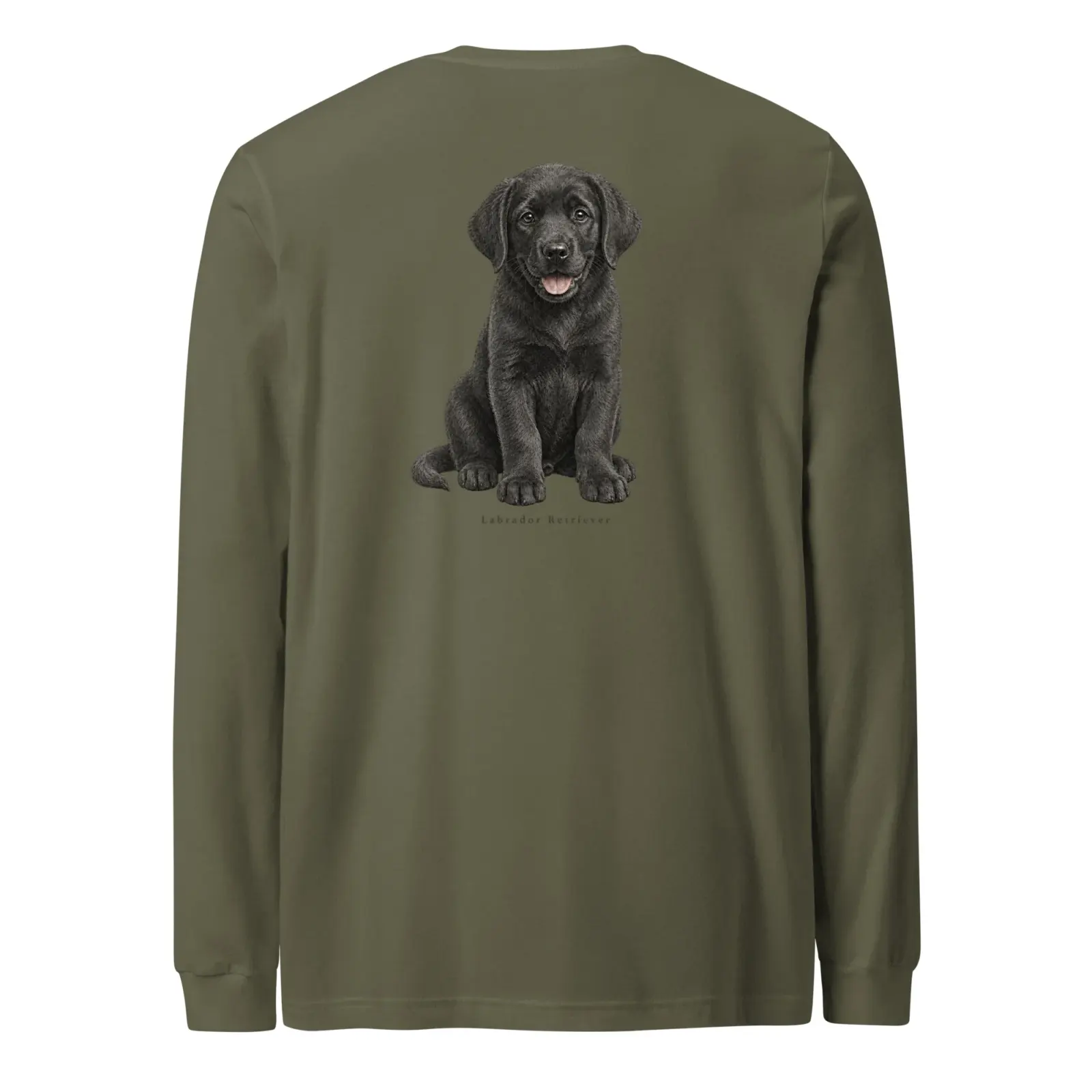 Labrador valp | Långärmad tröja i military green från Dogdays