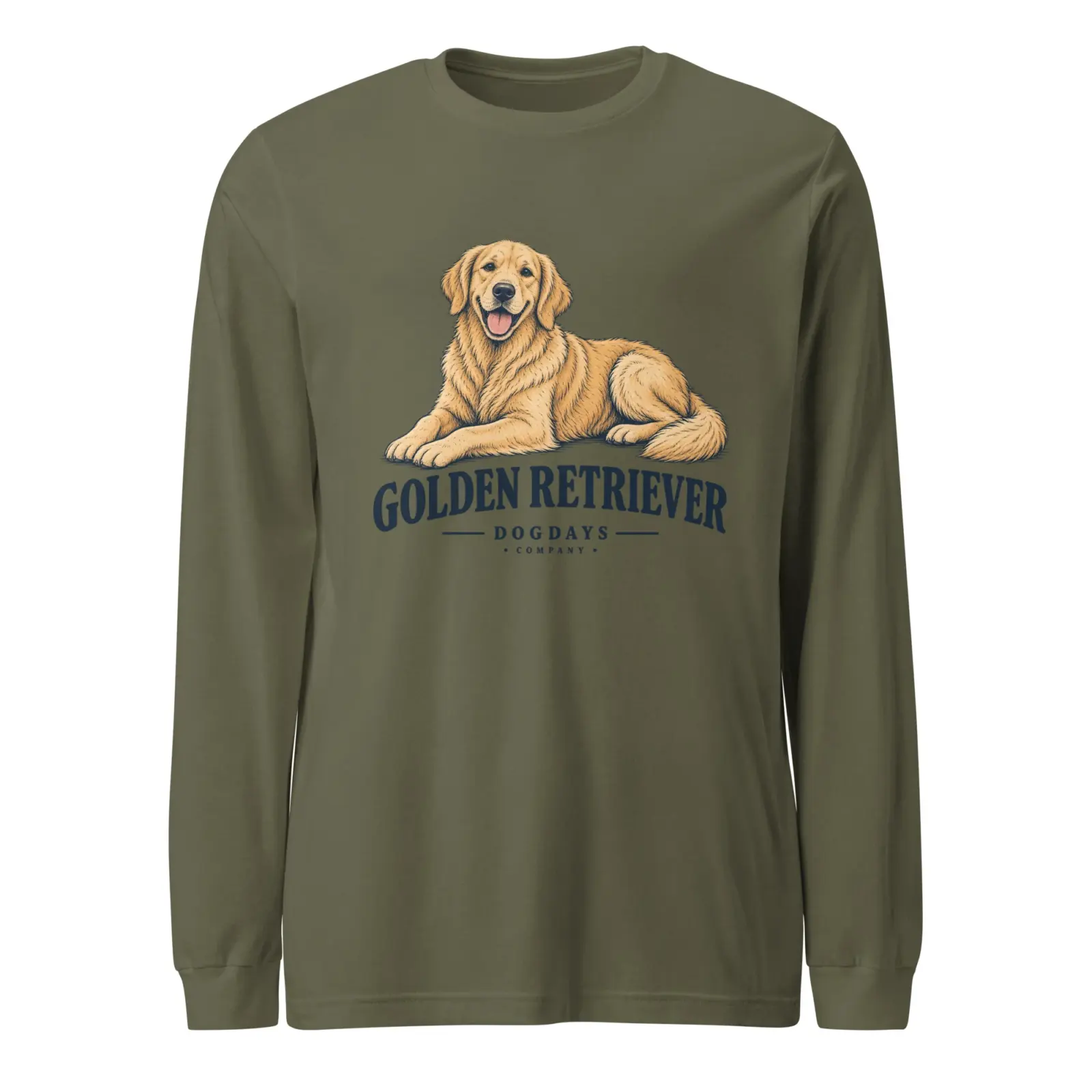 Golden Retriever | Långärmad tröja i military green från Dogdays