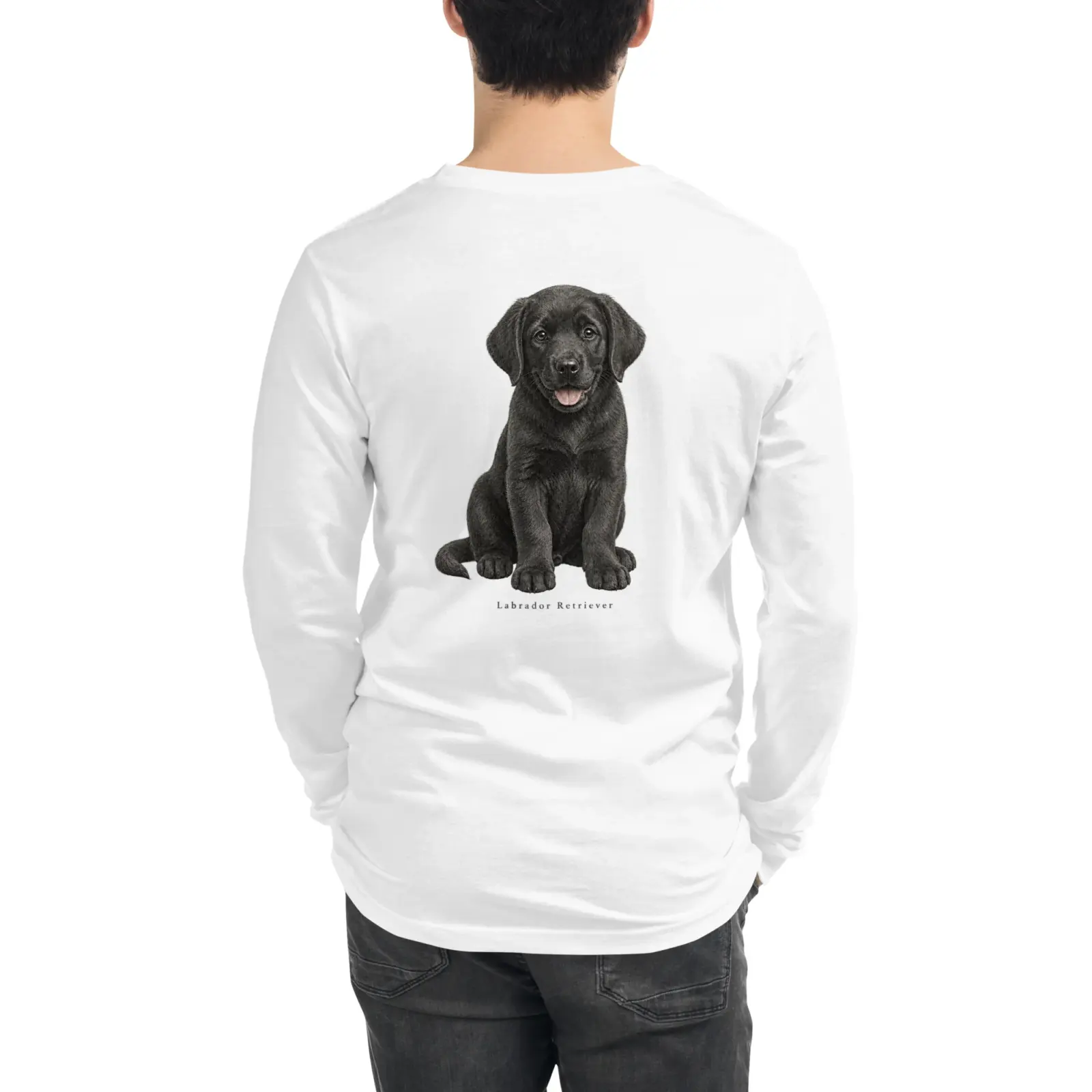 Labrador valp | Långärmad tröja i vit från Dogdays