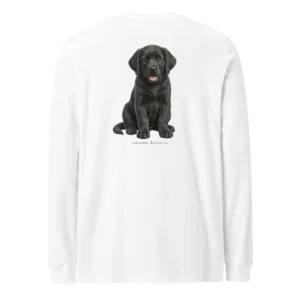 Labrador valp | Långärmad tröja i vit från Dogdays