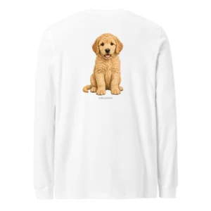 Labradoodle valp | Långärmad tröja i vit från Dogdays