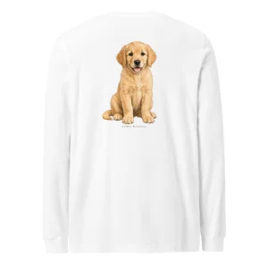 Golden Retriever valp | Långärmad tröja i vit från Dogdays