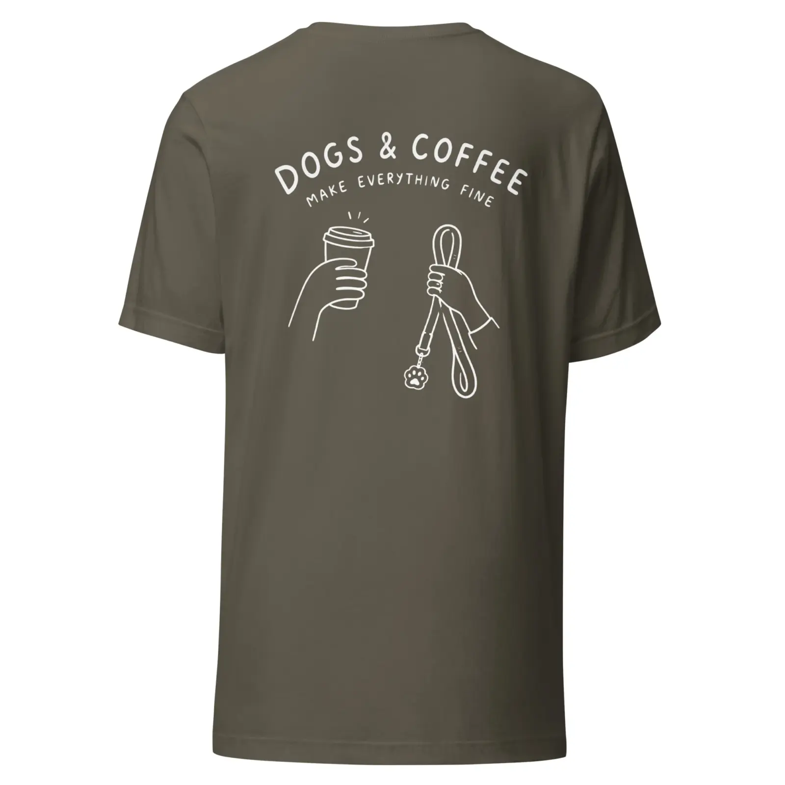 Dogs and coffe make everything fine | T-shirt från Dogdays