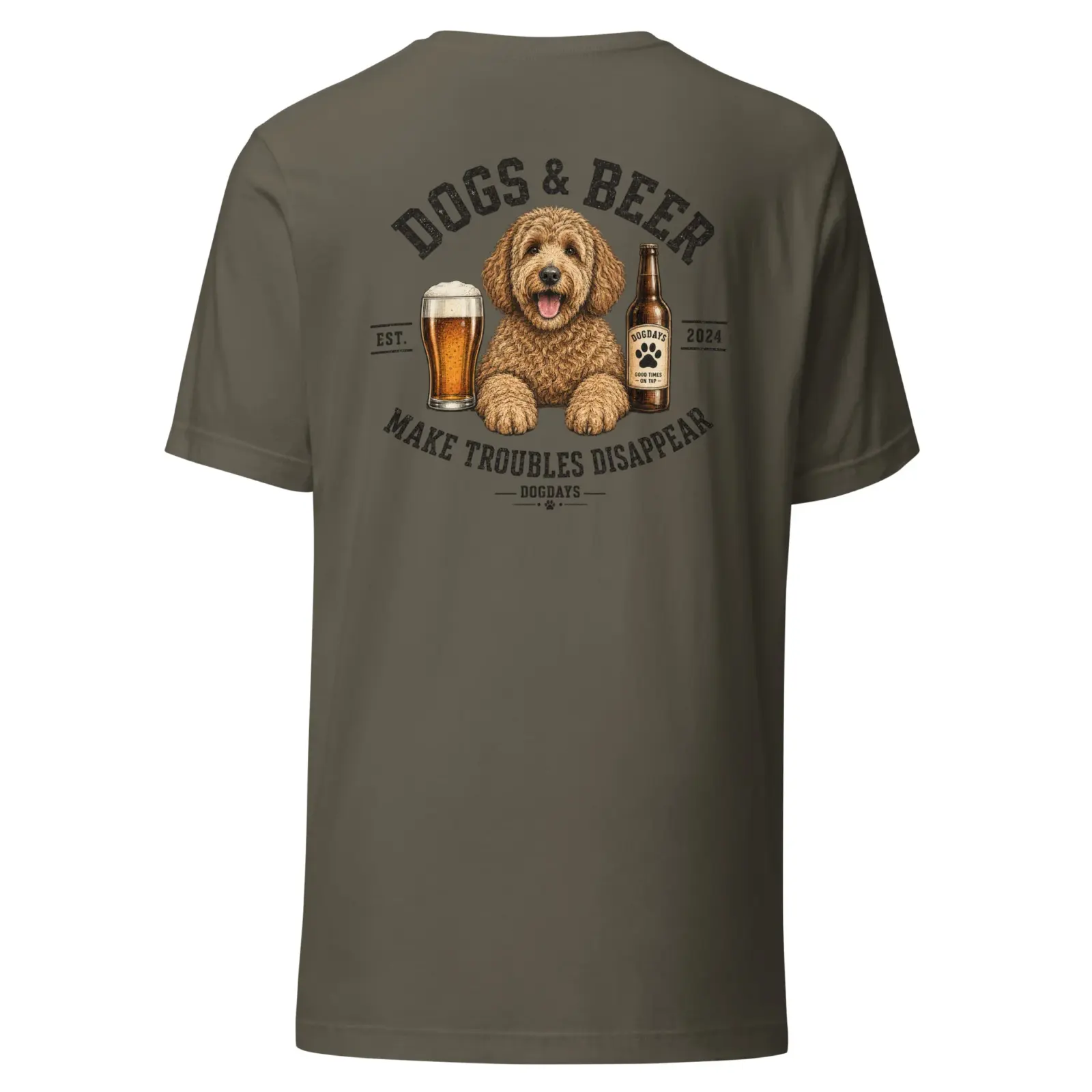Dogs and beer make trouble disappear | T-shirt från Dogdays