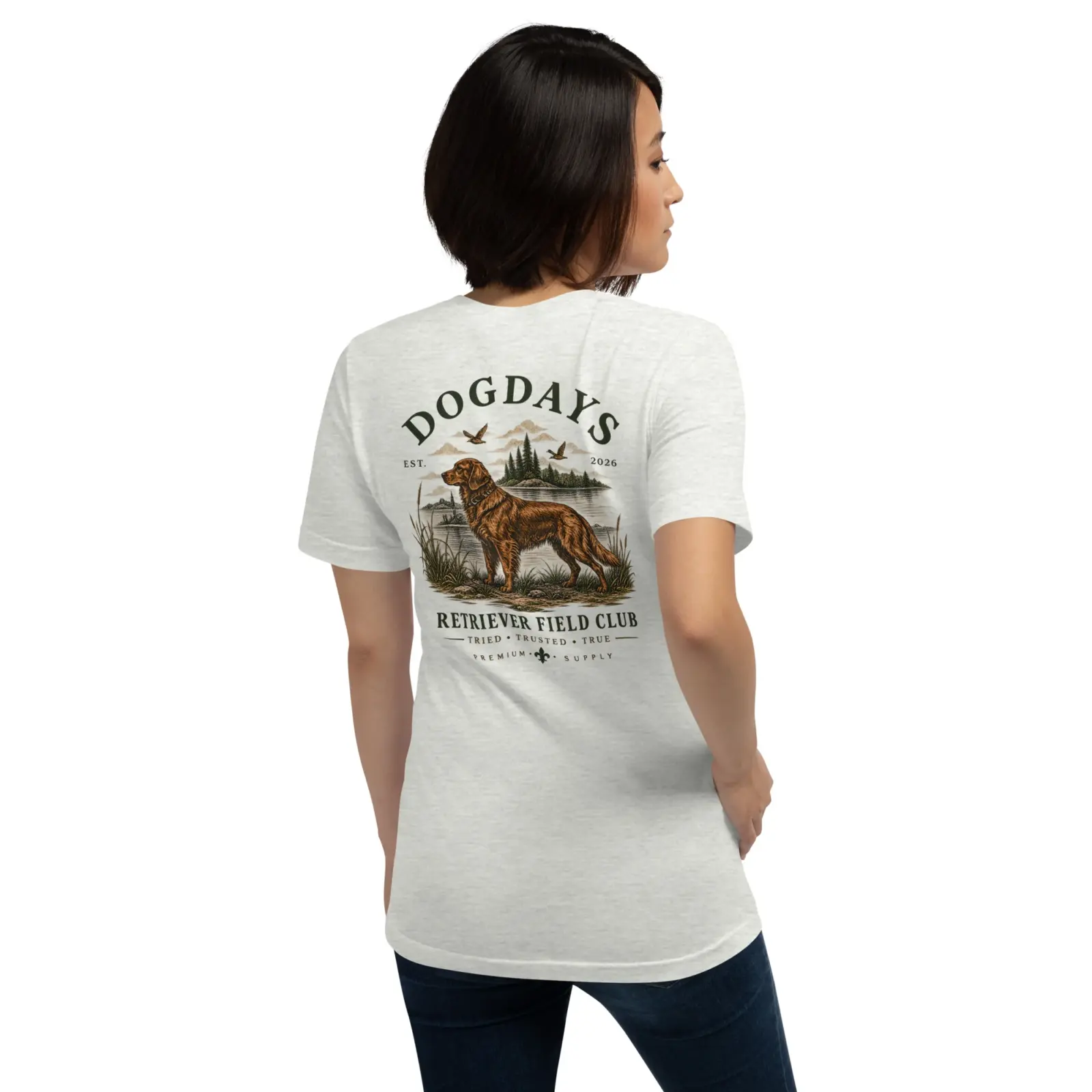 Retriever field club | T-shirt i ash från Dogdays