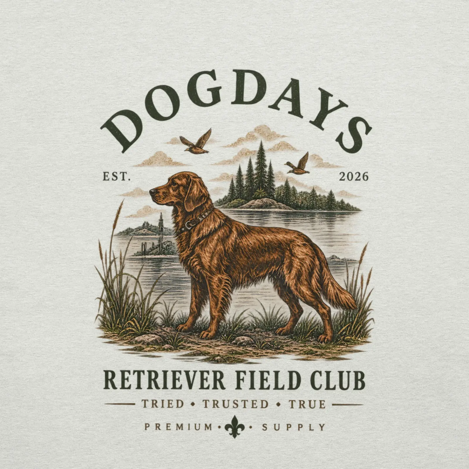 Retriever field club | T-shirt i ash från Dogdays