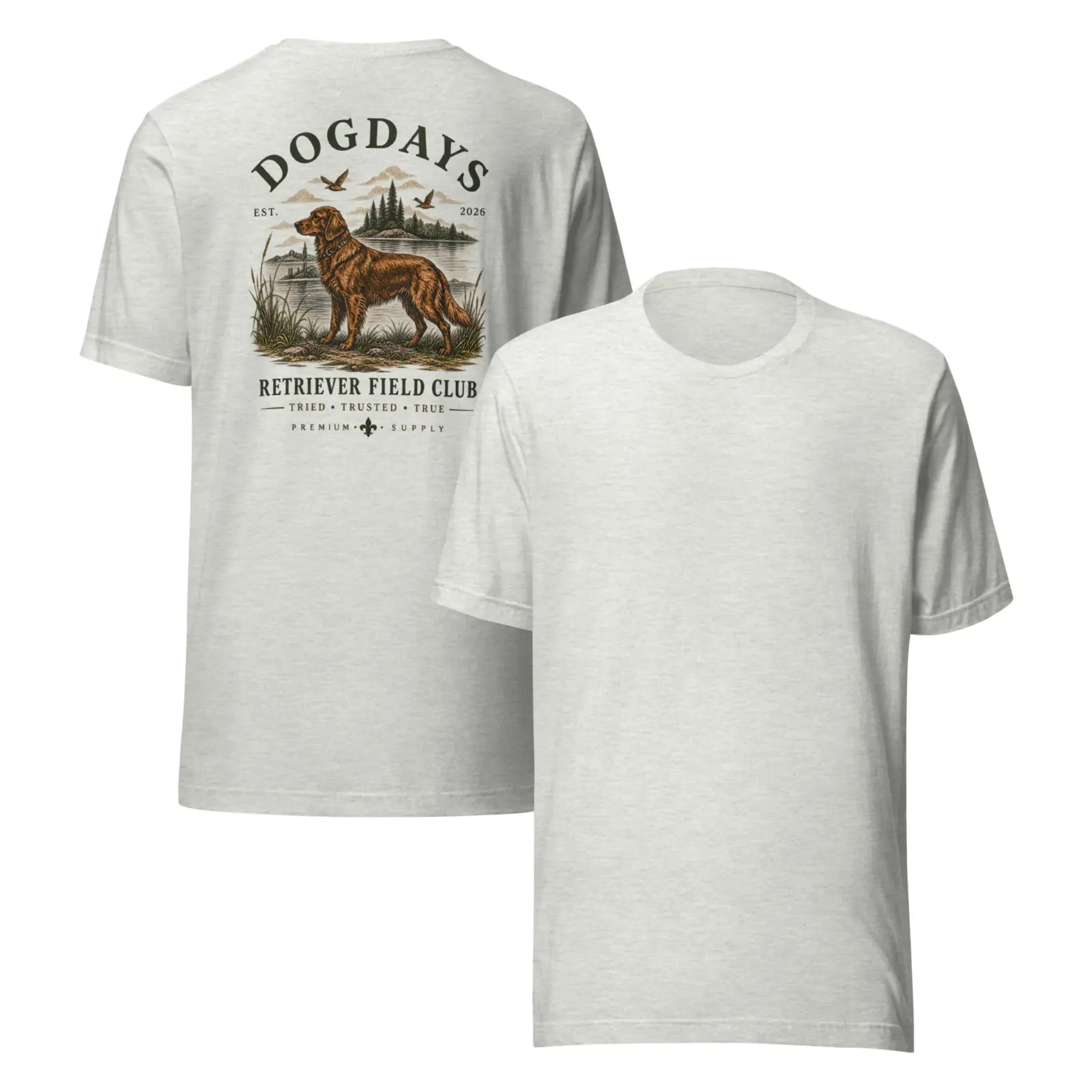 Retriever field club | T-shirt i ash från Dogdays