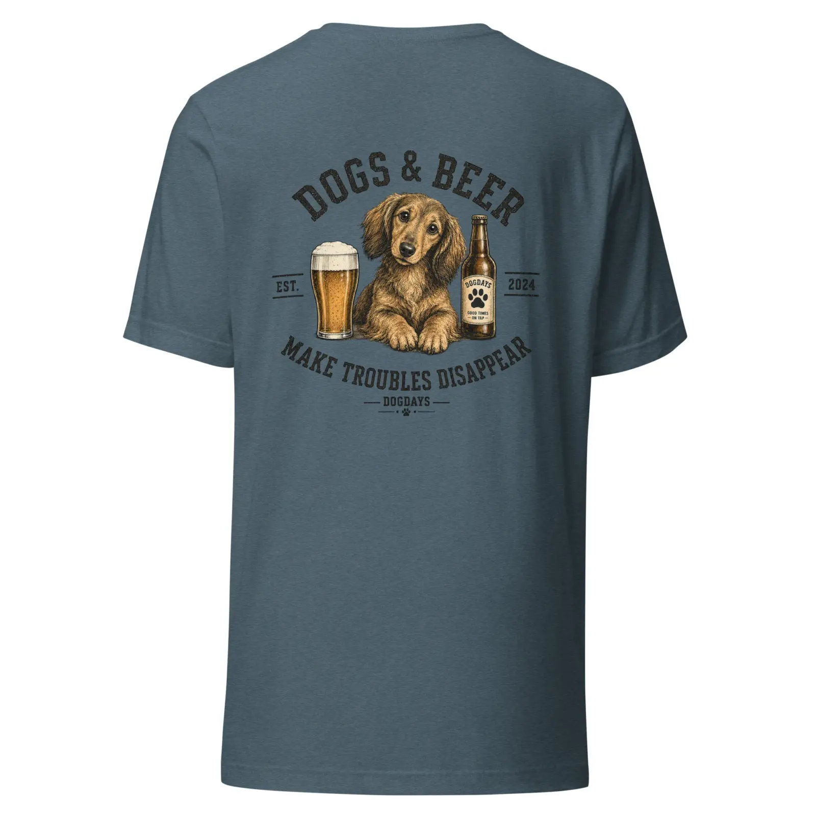 Dogs and beer make trouble disappear - tax | T-shirt från Dogdays