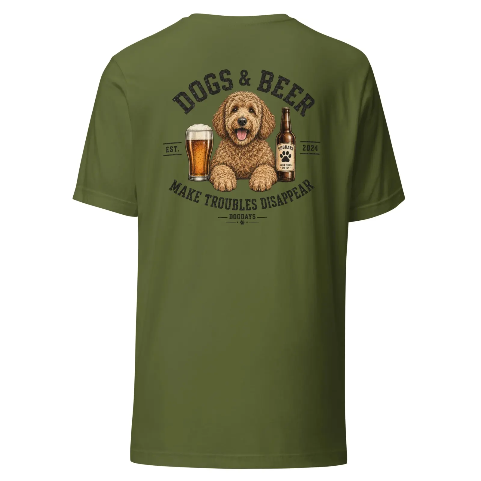 Dogs and beer make trouble disappear | T-shirt från Dogdays