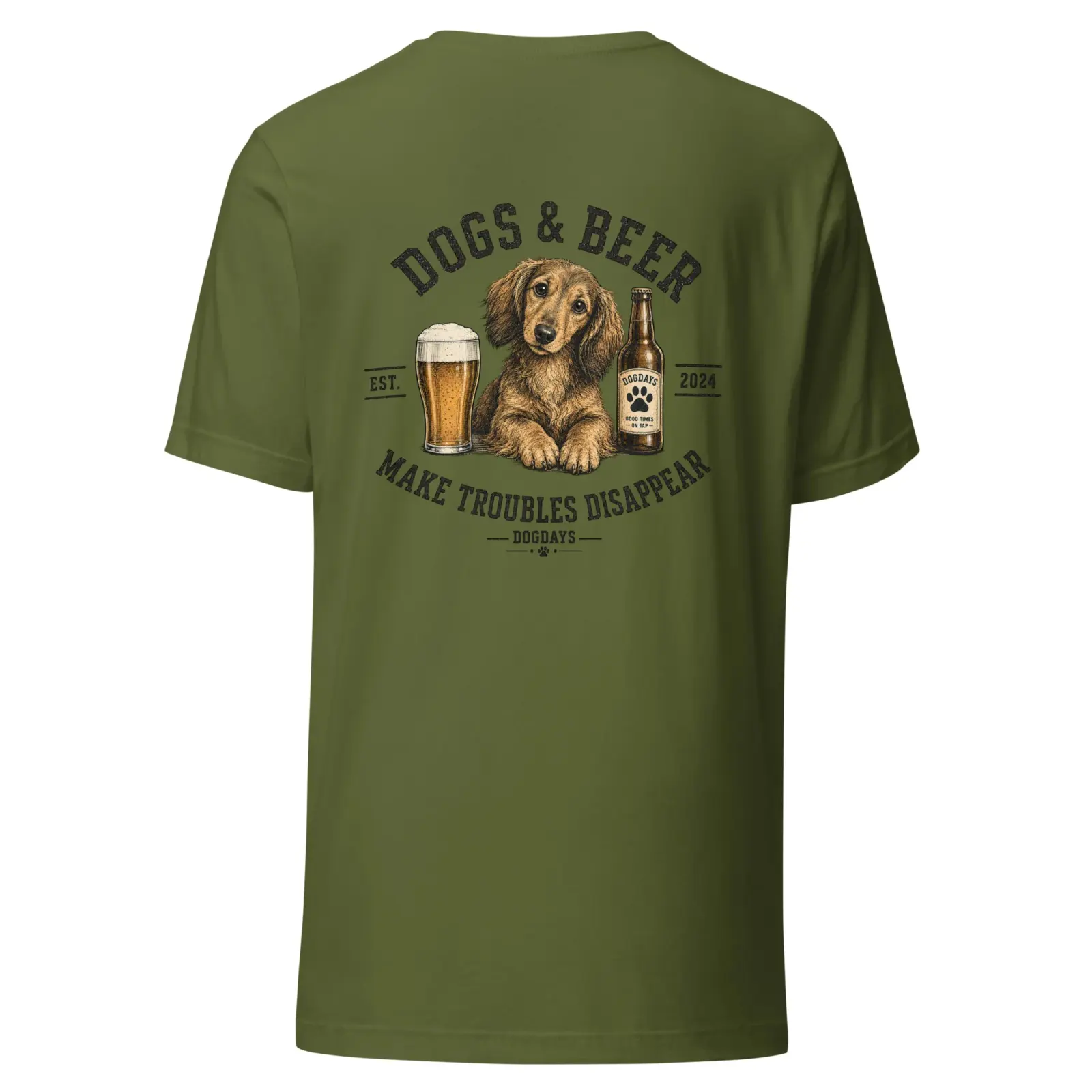 Dogs and beer make trouble disappear - tax | T-shirt från Dogdays