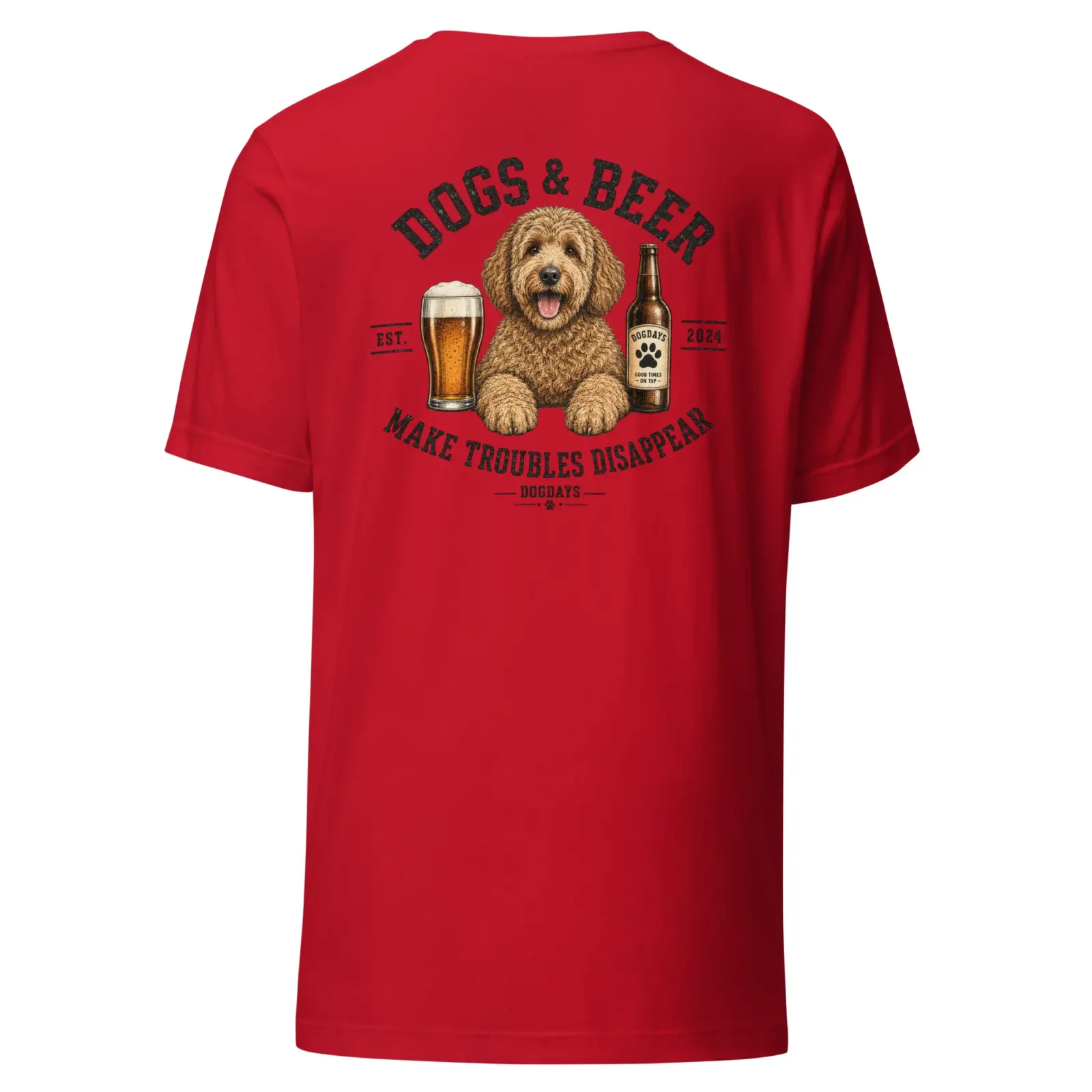 Dogs and beer make trouble disappear | T-shirt från Dogdays
