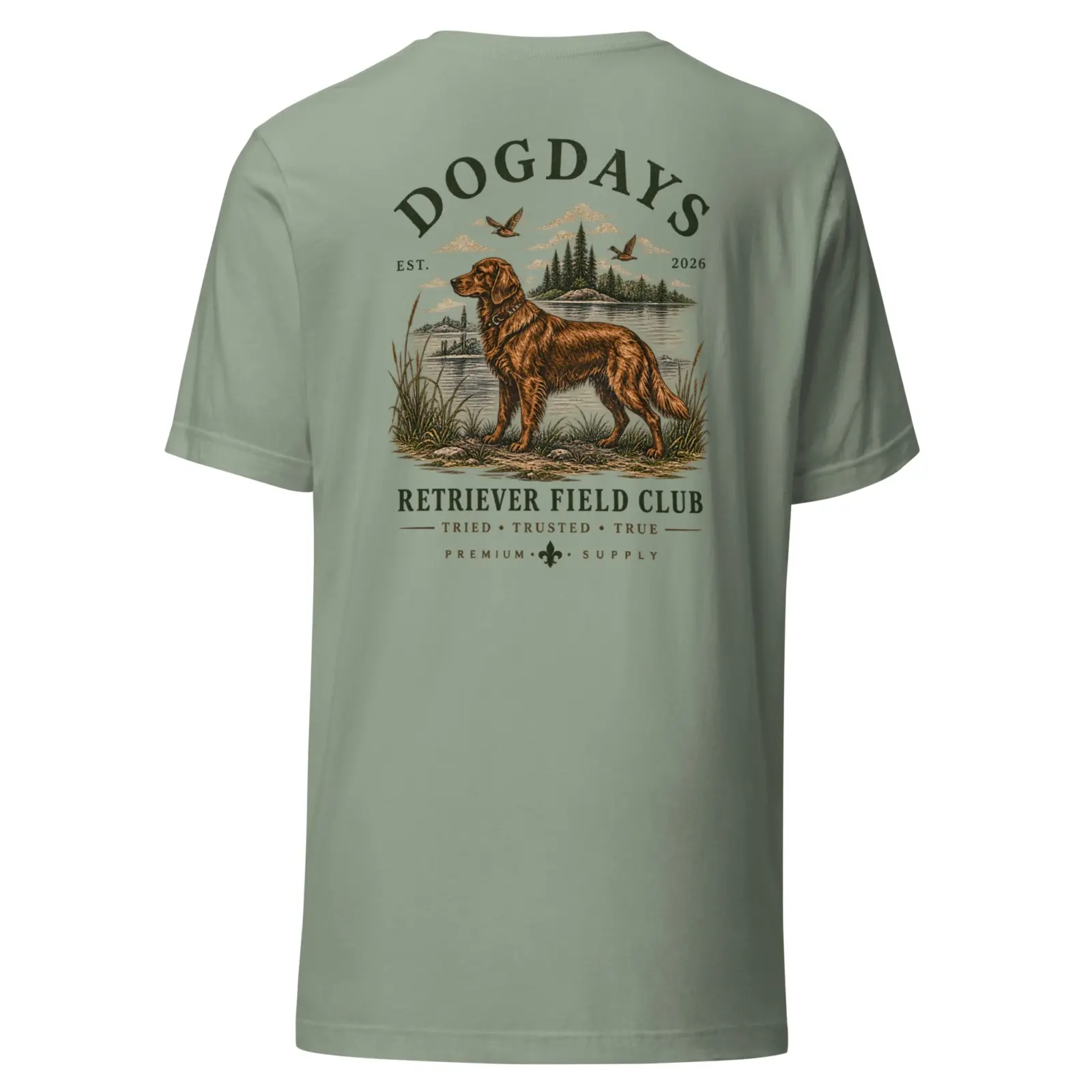 Retriever field club | T-shirt i sage från Dogdays