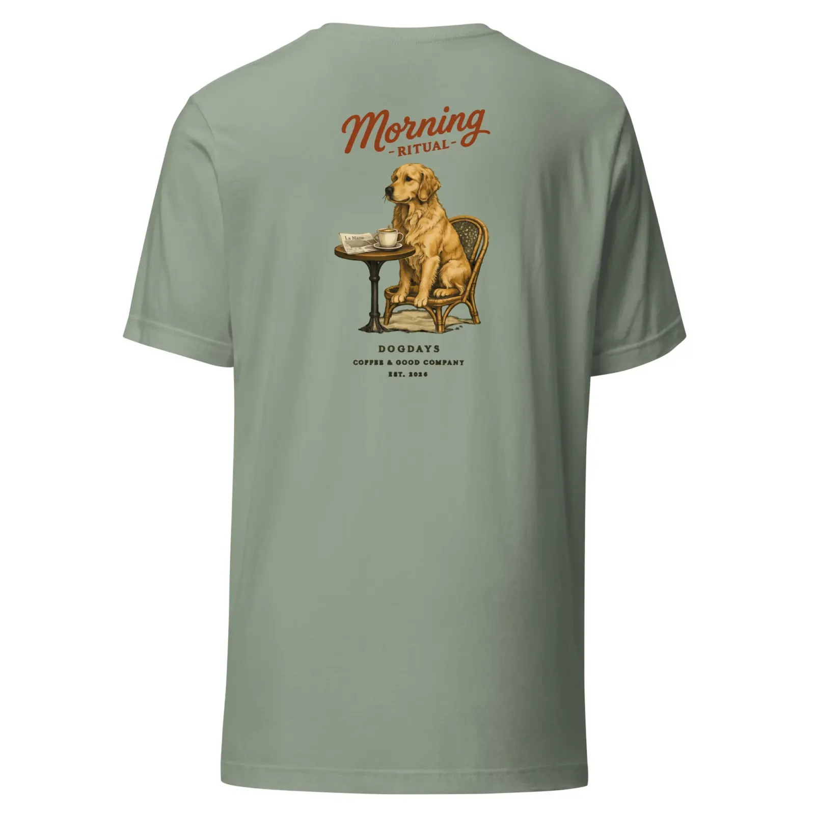Morning coffe | T-shirt i sage från Dogdays