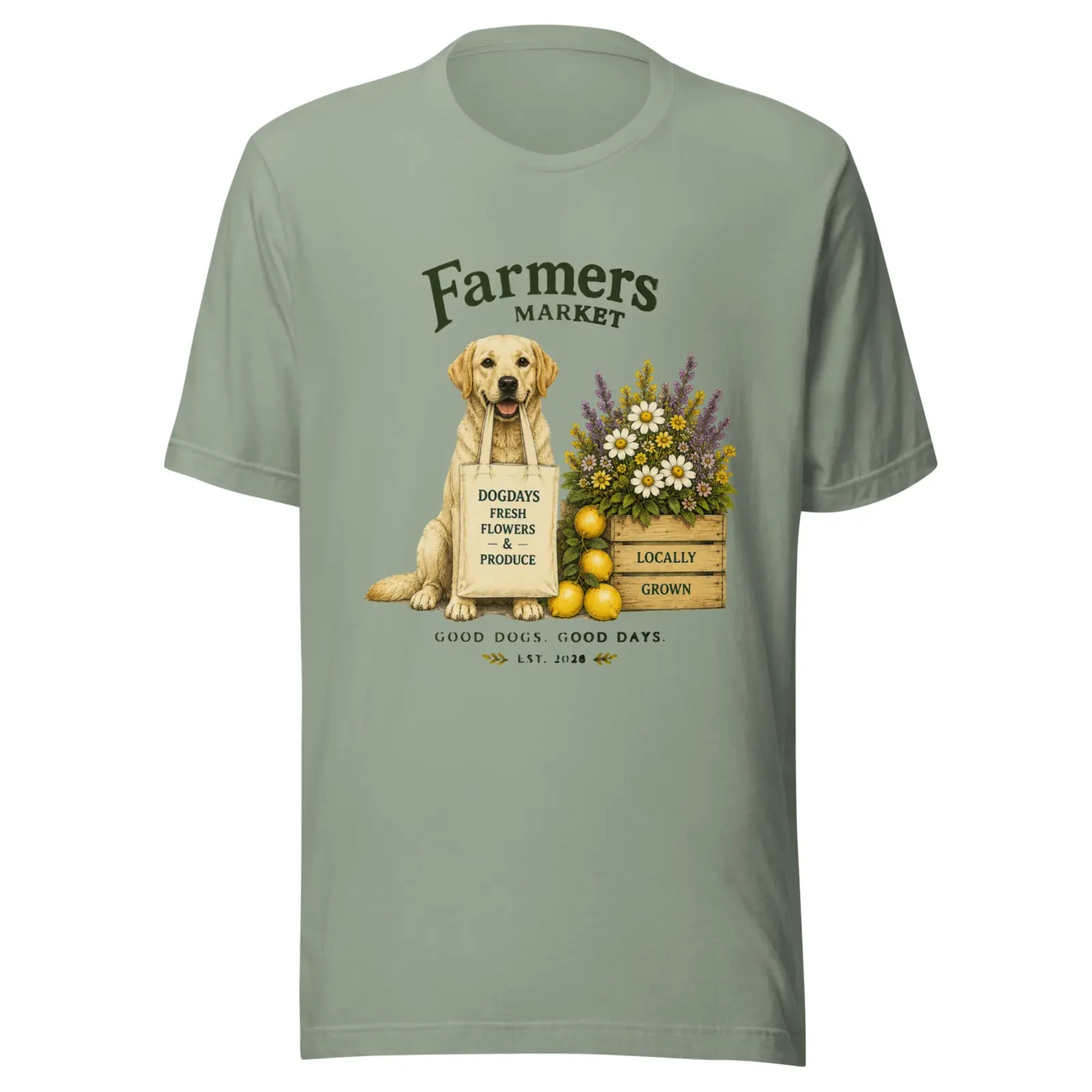 Farmers market | T-shirt i sage från Dogdays