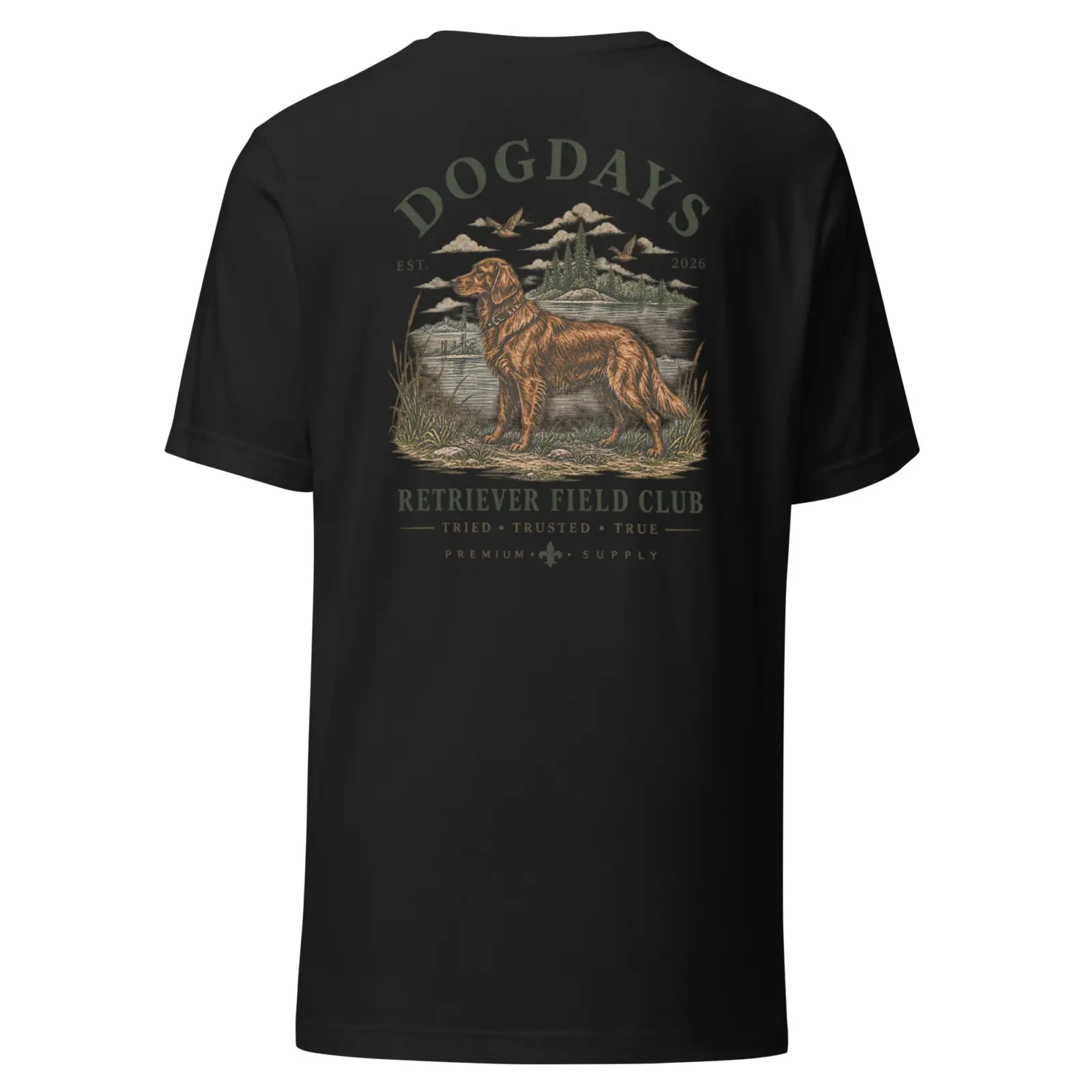 Retriever field club | T-shirt i svart från Dogdays