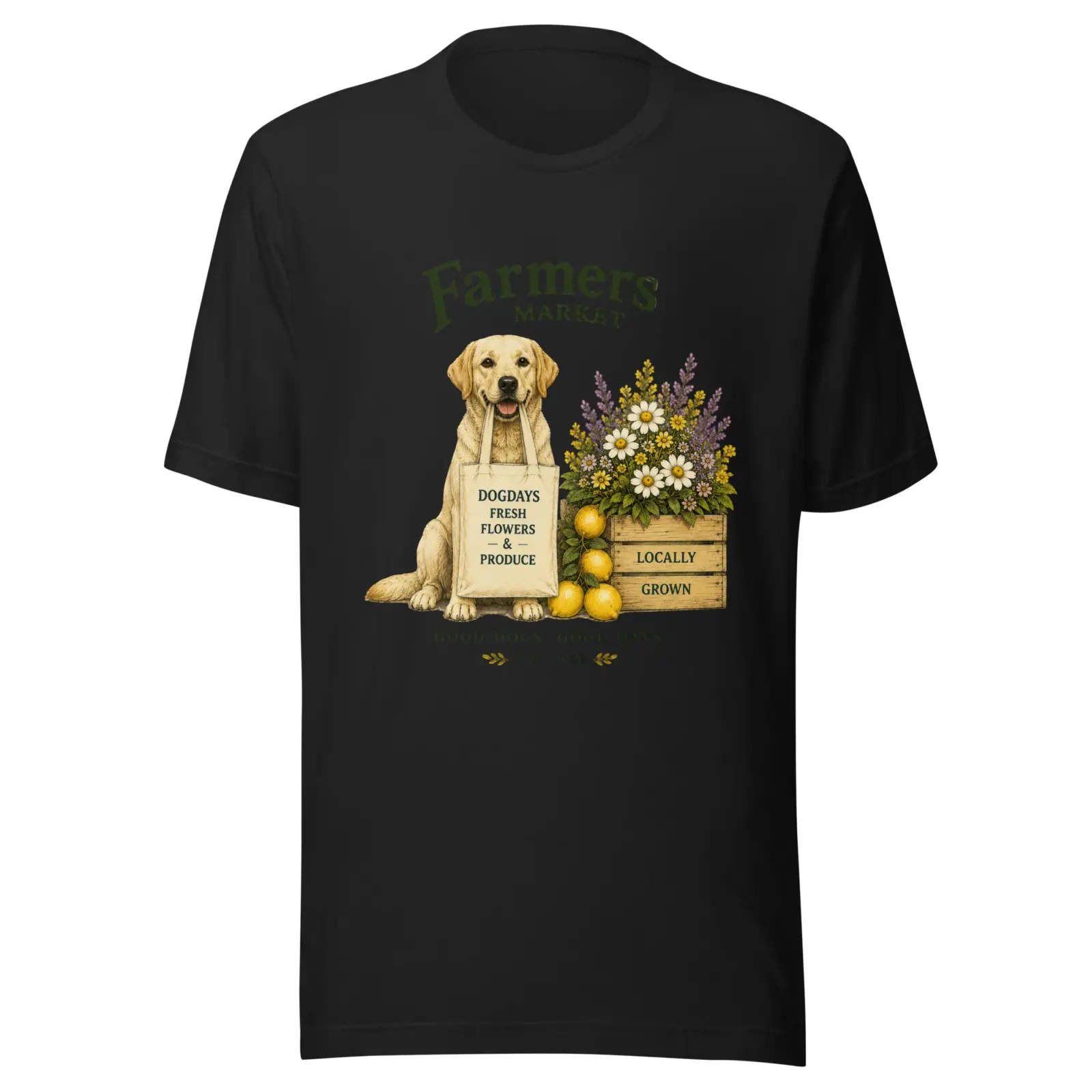 Farmers market | T-shirt i svart från Dogdays