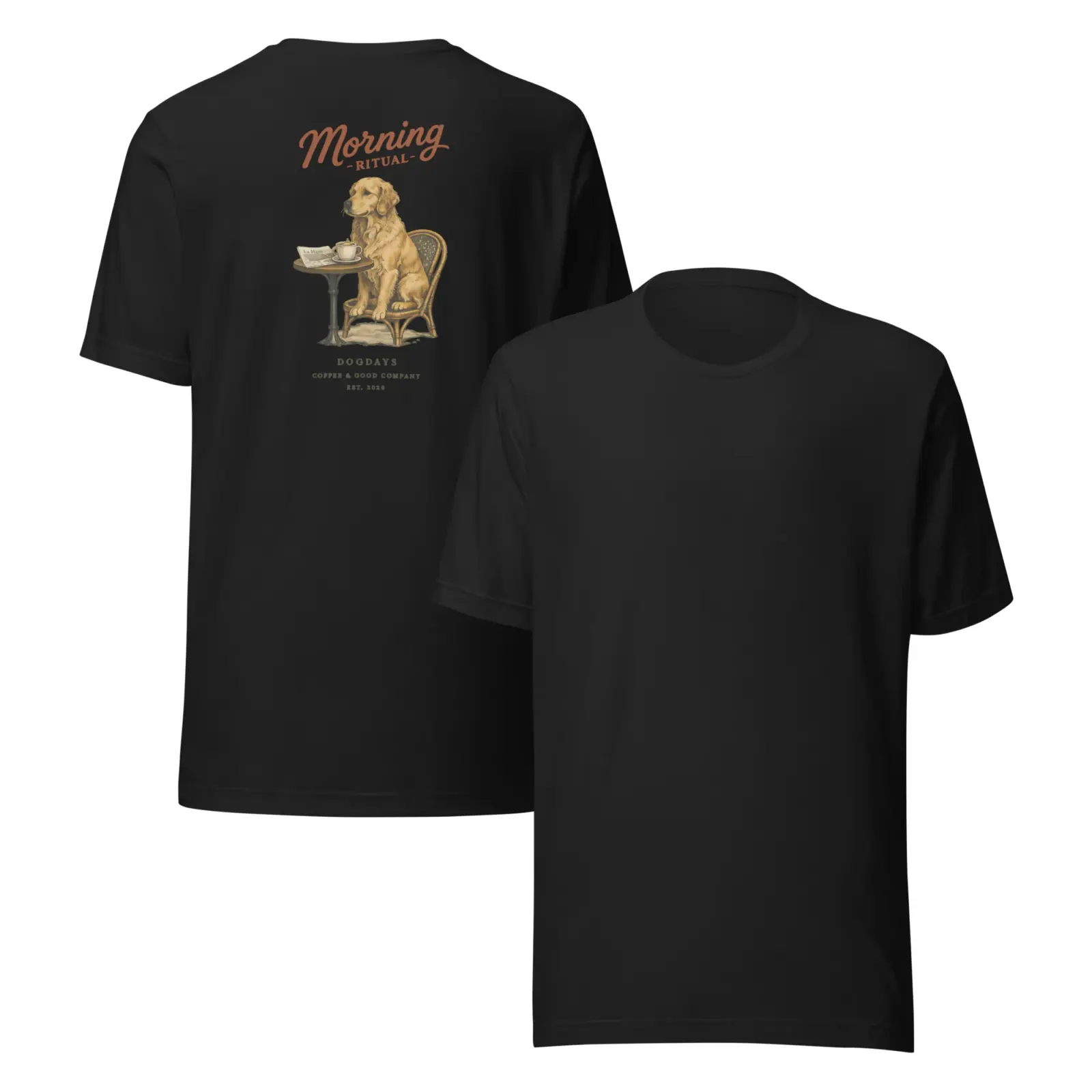 Morning coffe | T-shirt i svart från Dogdays
