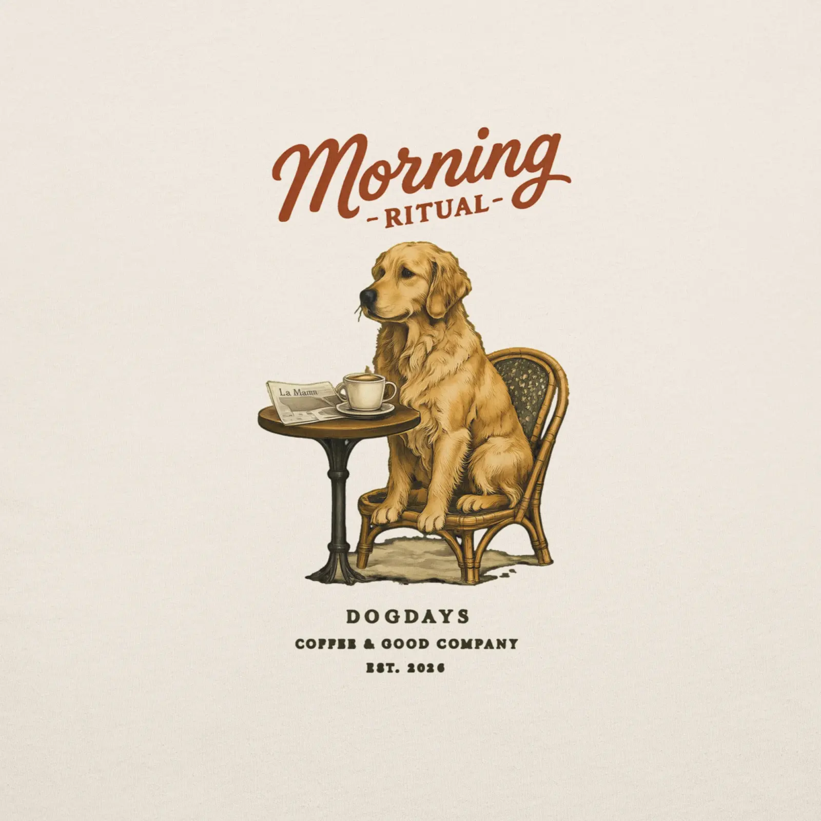 Morning coffe | T-shirt i vit från Dogdays