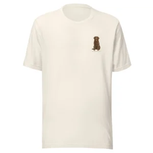 Brun labrador | T-shirt i vit från Dogdays