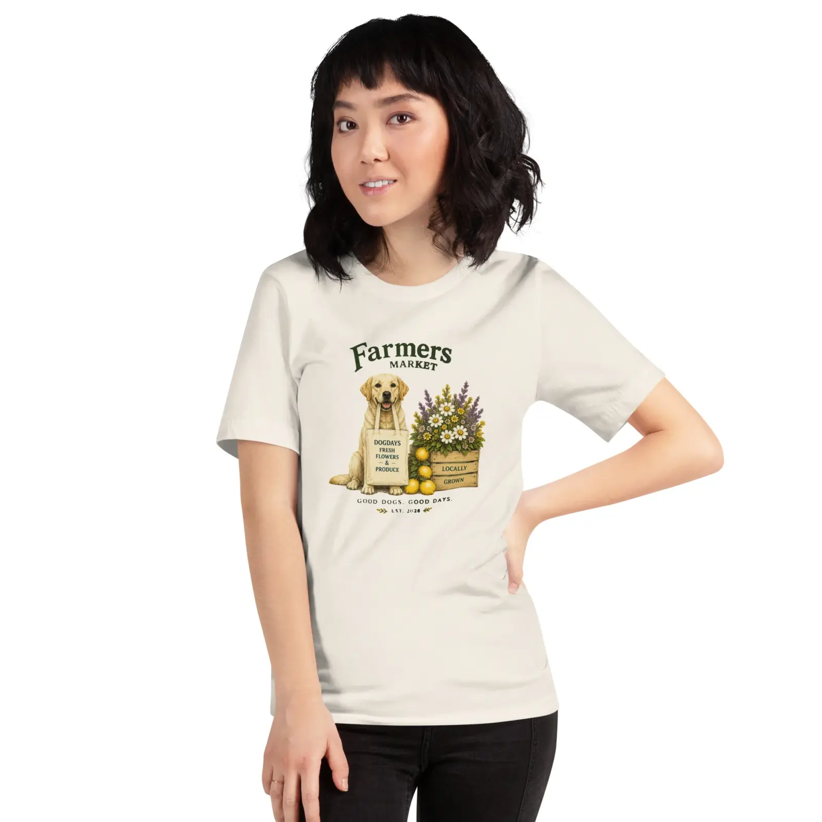 Farmers market | T-shirt i vit från Dogdays