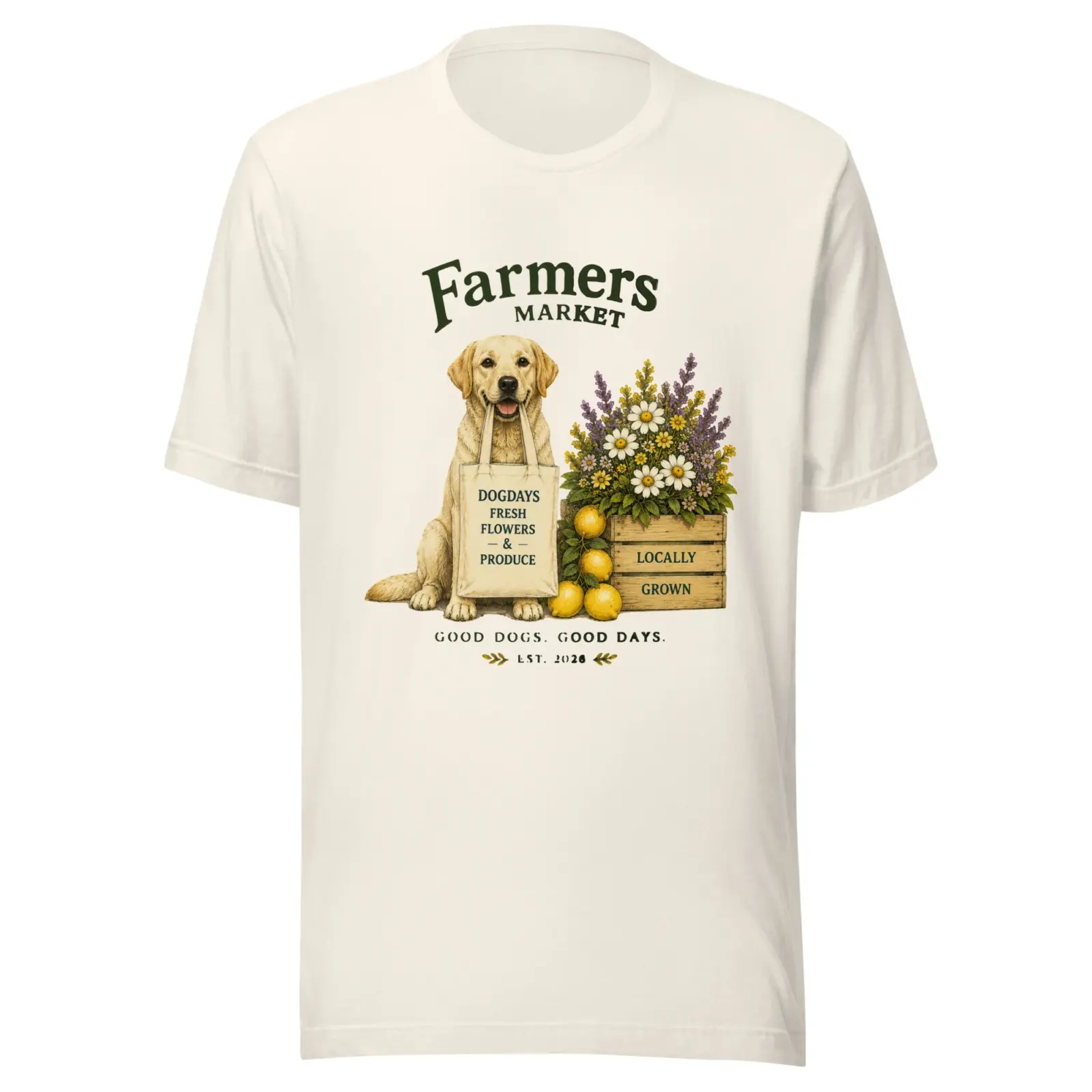 Farmers market | T-shirt i vit från Dogdays