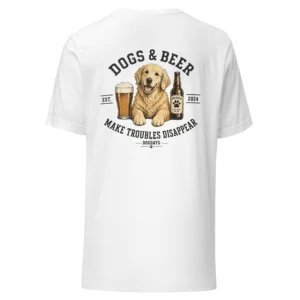 Dogs and beer | T-shirt i vit från Dogdays