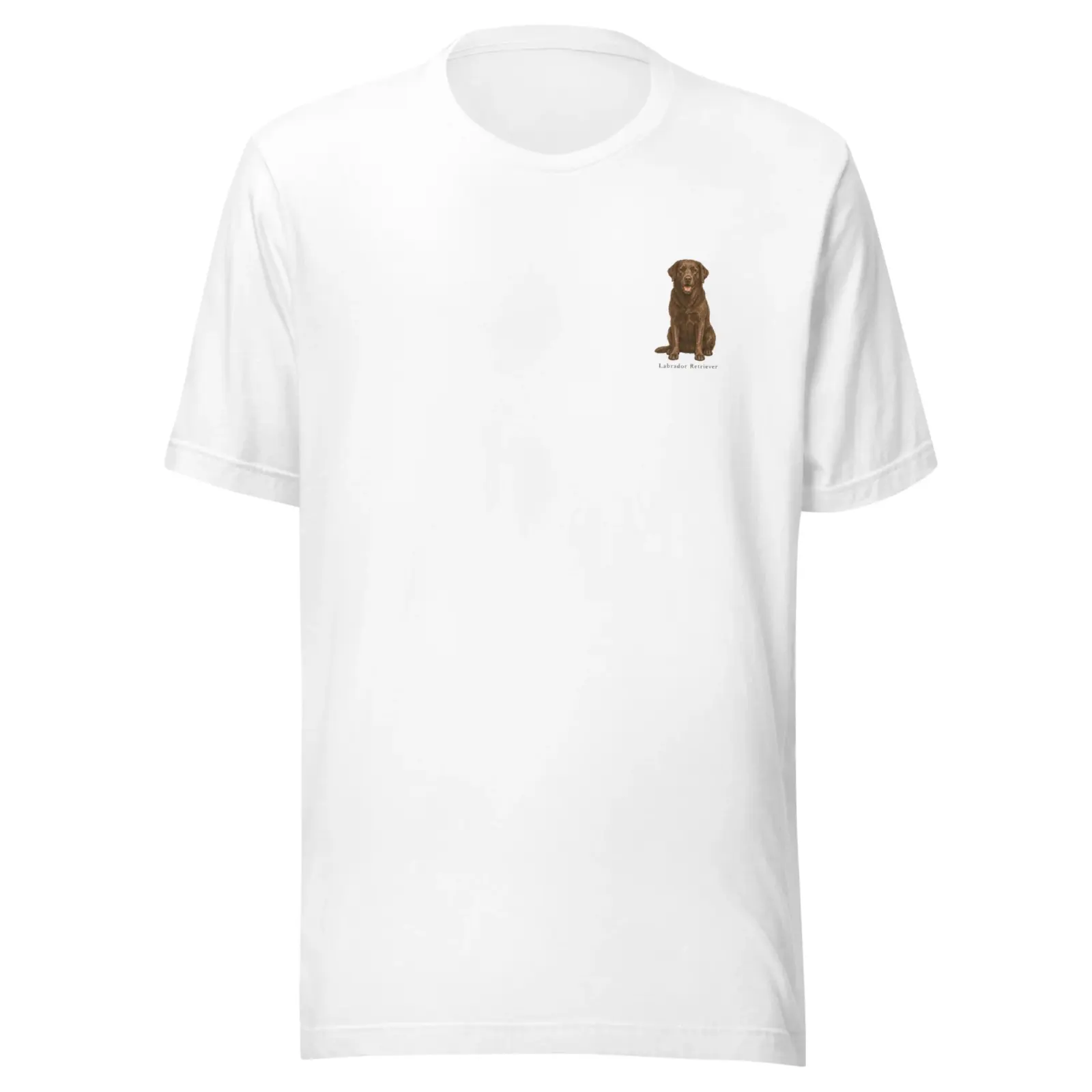 Brun labrador | T-shirt i vit från Dogdays