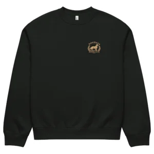 Vintage svart crewneck med Golden Retriever-design, framifrån – Kennel Club