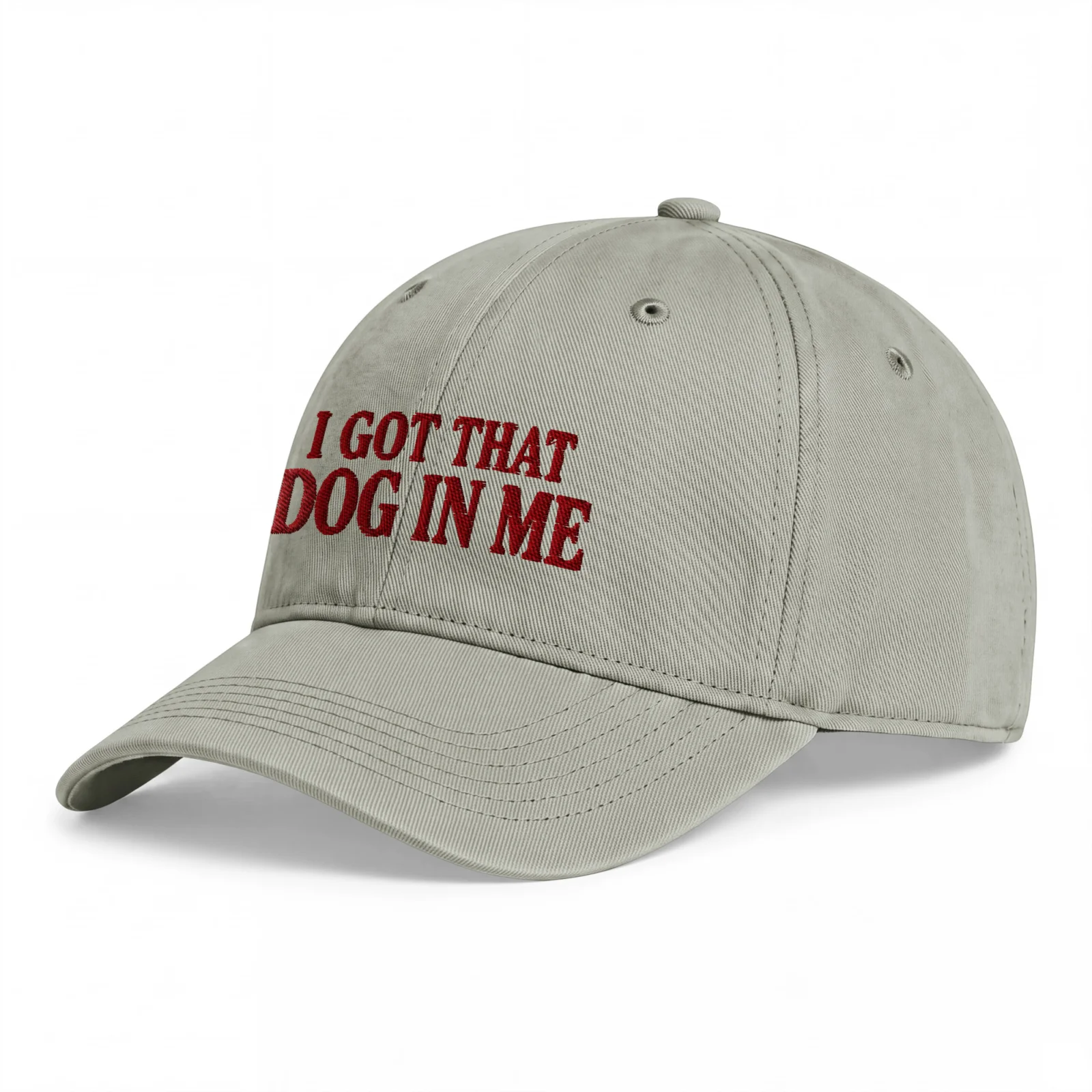 Sandsten Dad Cap, sedd snett framifrån – Got that dog