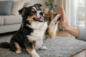 Lär hunden high five – hundträning