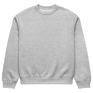 Gråmelerad crewneck med Golden Retriever-design, framifrån – Lake Club