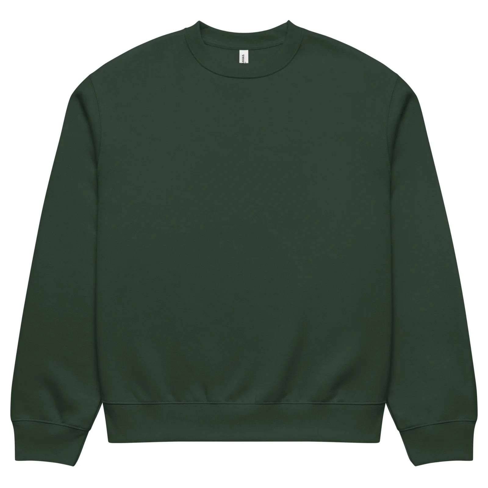 Skogsgrön crewneck med Labrador-design, framifrån – Lake Club