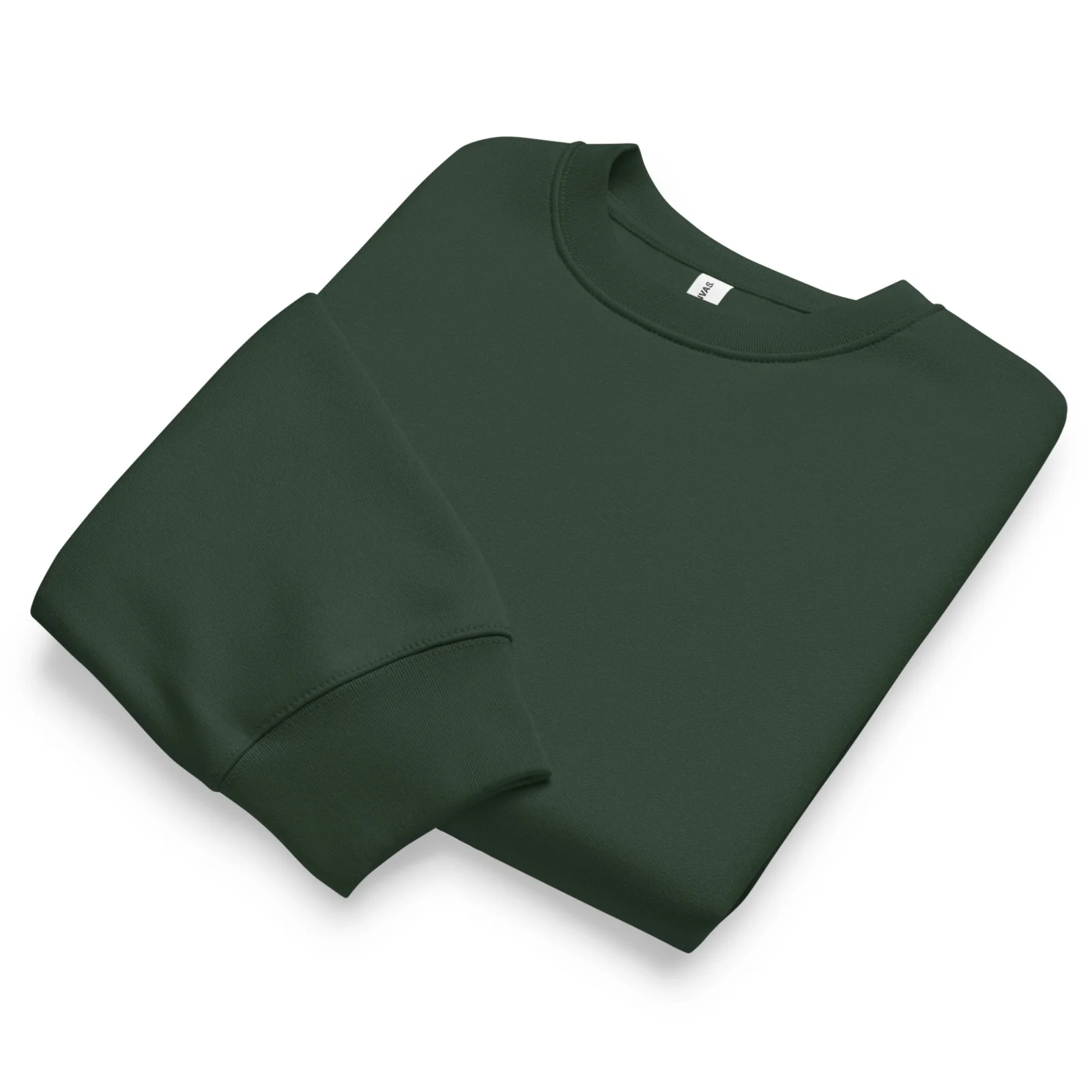 Skogsgrön crewneck med Labrador-design, framifrån – Lake Club