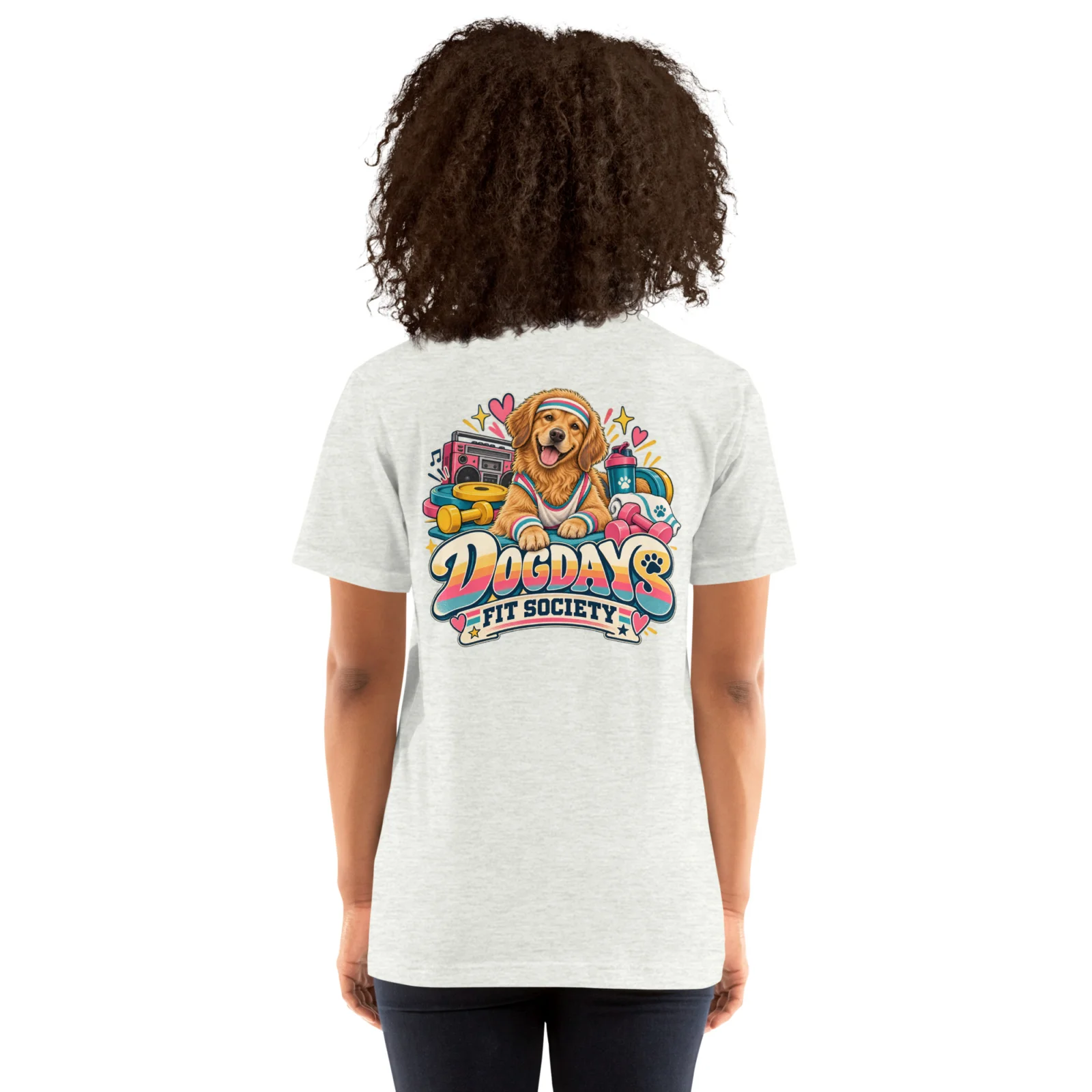 Ljusgrå T-shirt, bakifrån – Fit Club