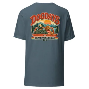 Gråmelerad T-shirt, bakifrån – Happy Fathers Day