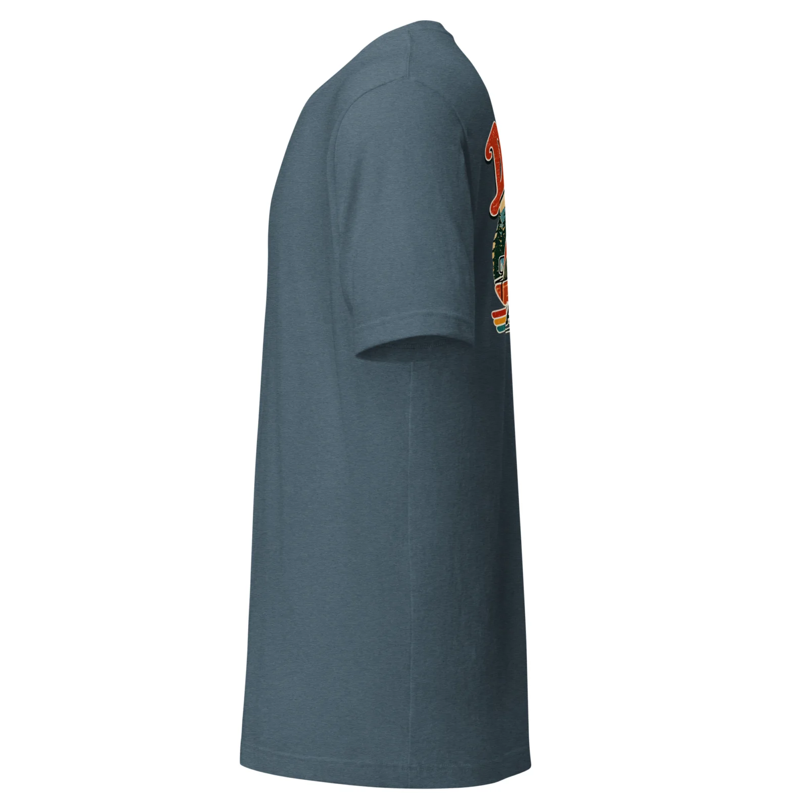 Gråmelerad T-shirt, sedd från sidan – Happy Fathers Day