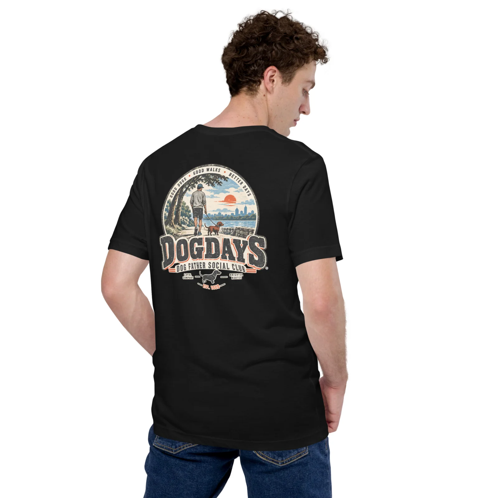 Vintage svart T-shirt, bakifrån – Dog Father