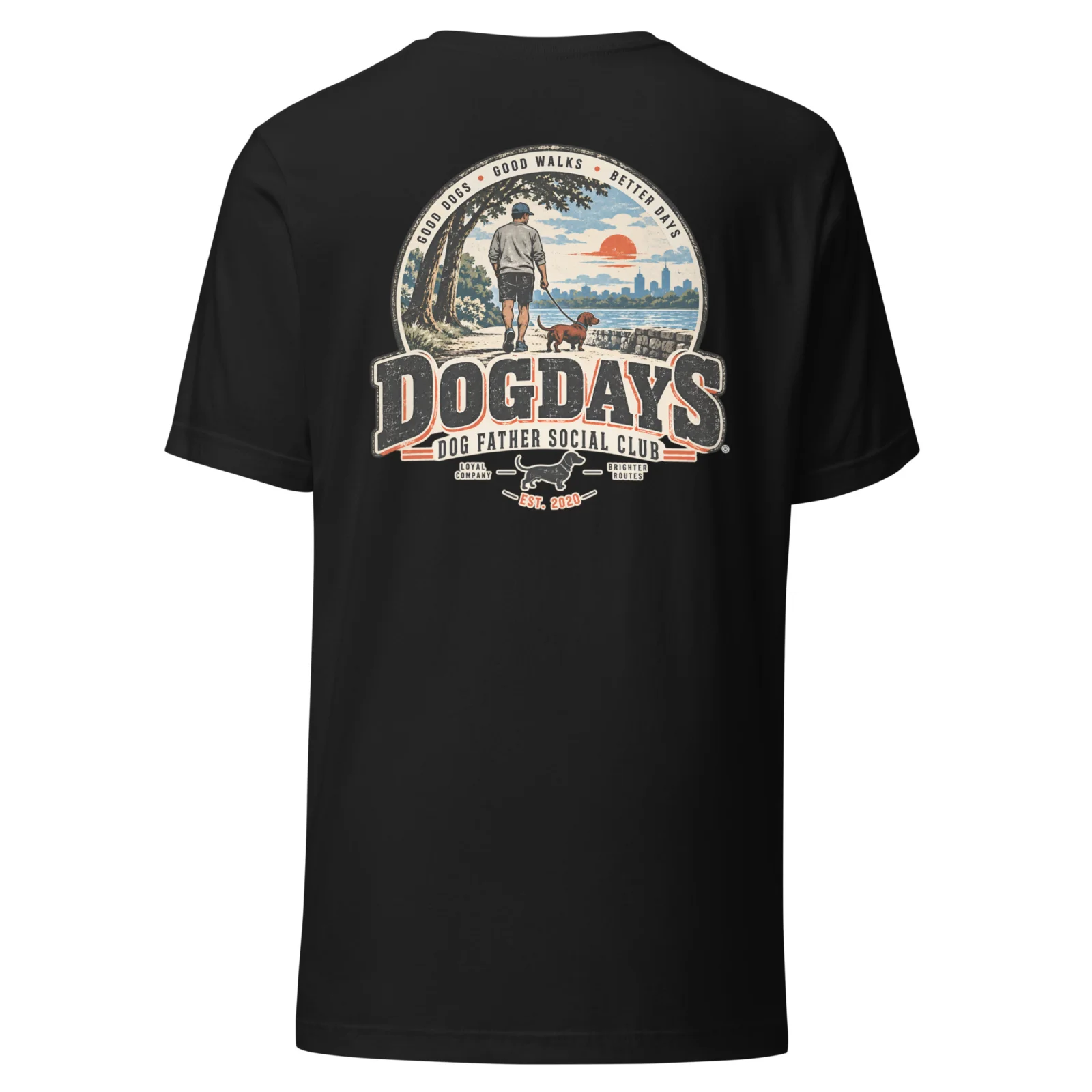 Vintage svart T-shirt, bakifrån – Dog Father